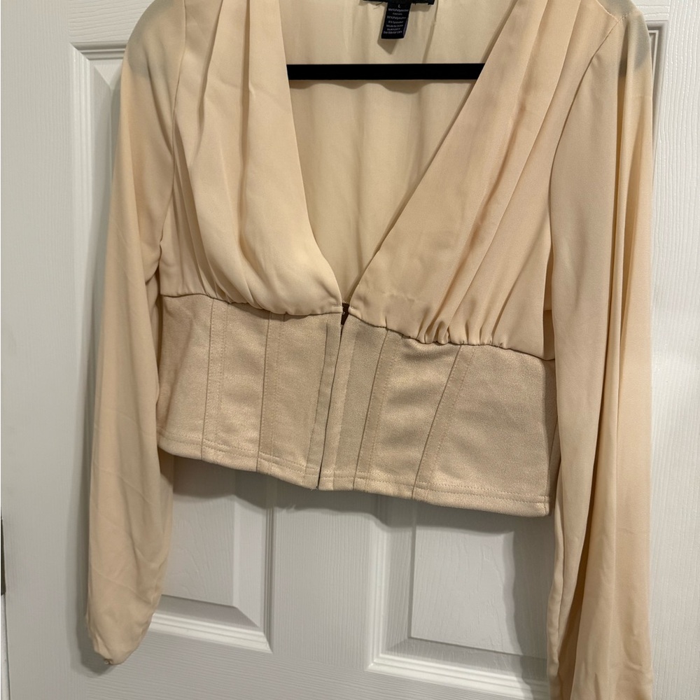 Elegant Cream Women's Top